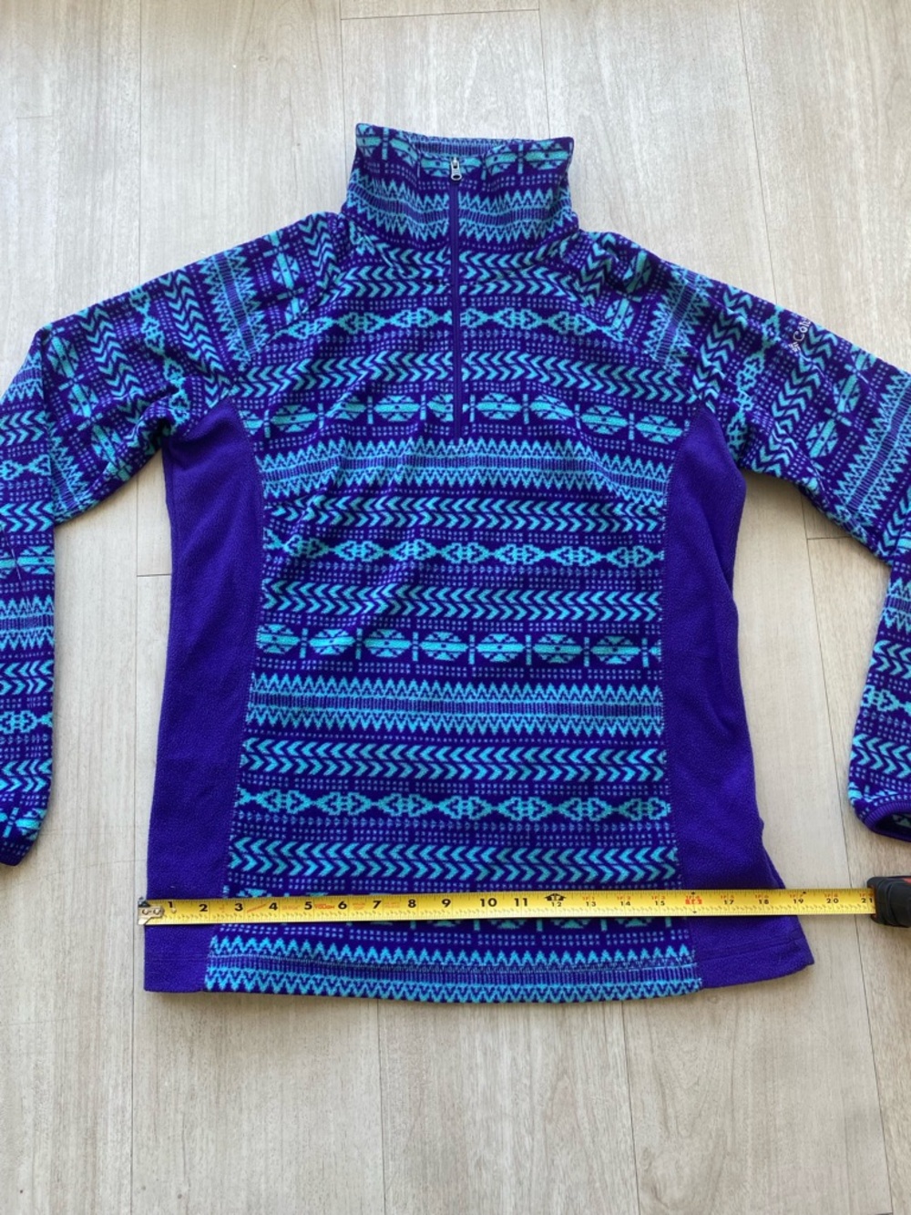 Columbia Sportswear Women's Medium Purple Teal Isle Fleece Quarter Zip Pullover - Picture 8 of 13